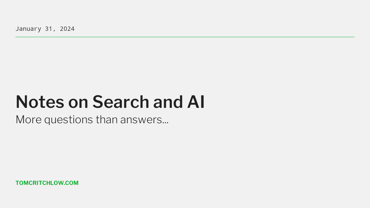 Thumbnail of Notes on Search and AI